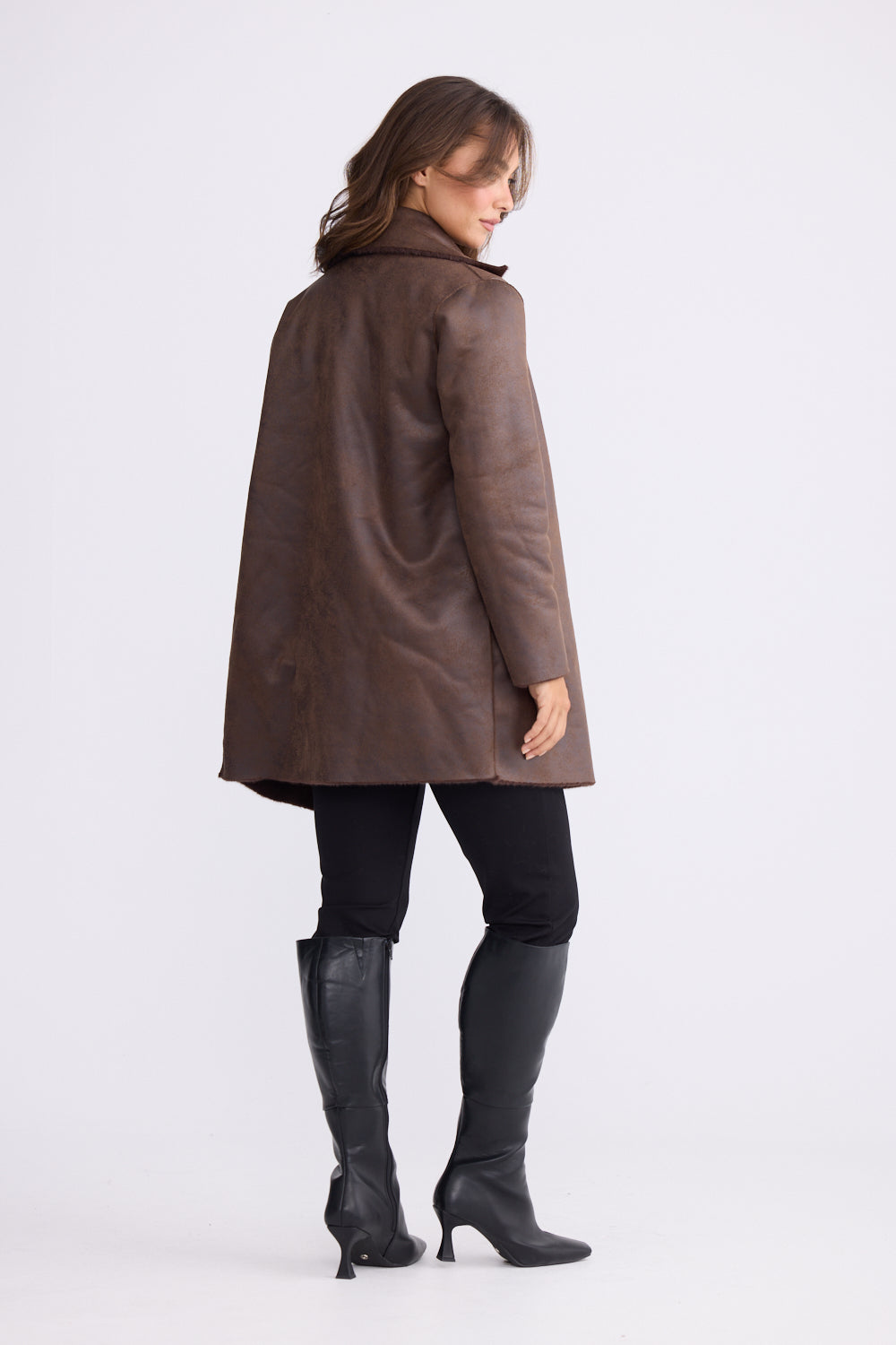 Brave + True Odette Faux Fur Reversible Coat in Chocolate | Women's Coats | Gretel Lane