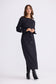 Brave + True Kensington Midi Long Sleeve Dress in Black | Women's Dresses | Gretel Lane