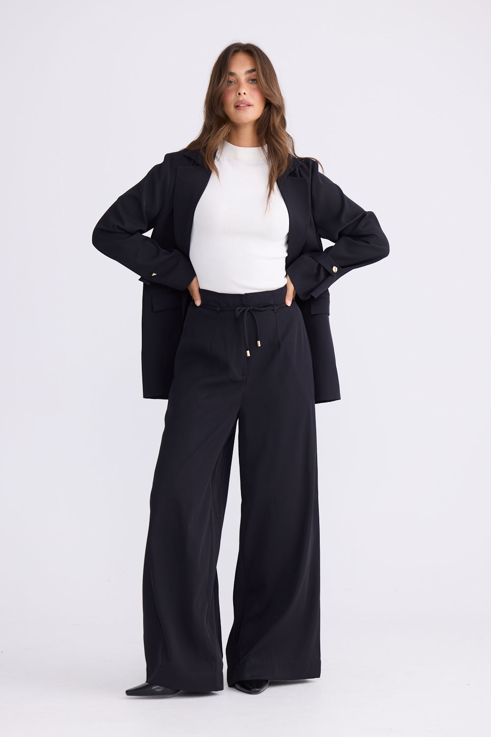 Brave + True Kensington Wide Leg Pant in Black | Women's Clothing | Gretel Lane