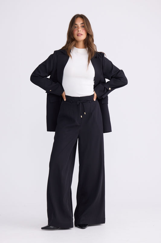 Brave + True Kensington Wide Leg Pant in Black | Women's Clothing | Gretel Lane