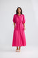 Brave + True Brynn Linen Blend Midi Dress Fuchsia | Women's Dresses | Gretel Lane