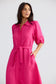 Brave + True Brynn Linen Blend Midi Dress Fuchsia | Women's Dresses | Gretel Lane