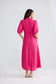 Brave + True Brynn Linen Blend Midi Dress Fuchsia | Women's Dresses | Gretel Lane