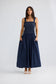 Brave + True Molly Shirred Bodice Maxi Dress Navy | Women's Dresses | Gretel Lane