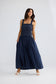 Brave + True Molly Shirred Bodice Maxi Dress Navy | Women's Dresses | Gretel Lane
