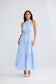 Brave + True Greta Tiered Cotton Maxi Dress Glacier Stripe | Women's Dresses | Gretel Lane