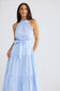 Brave + True Greta Tiered Cotton Maxi Dress Glacier Stripe | Women's Dresses | Gretel Lane