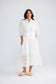 Donnie Cotton Broderie Midi Dress White