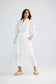 Donnie Cotton Broderie Midi Dress White