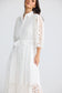 Donnie Cotton Broderie Midi Dress White