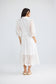 Donnie Cotton Broderie Midi Dress White