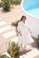 Donnie Cotton Broderie Midi Dress White