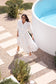 Donnie Cotton Broderie Midi Dress White