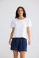 Brave + True Molly Broderie Sleeve Cotton Tee White | Women's Clothing  | Gretel Lane