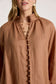 Eb & Ive Tan Linen Button-through Bajau Shirt | Gretel Lane