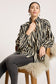 Eb & Ive Women's Zebra Print Cotton Blend Bajau Shirt | Gretel Lane