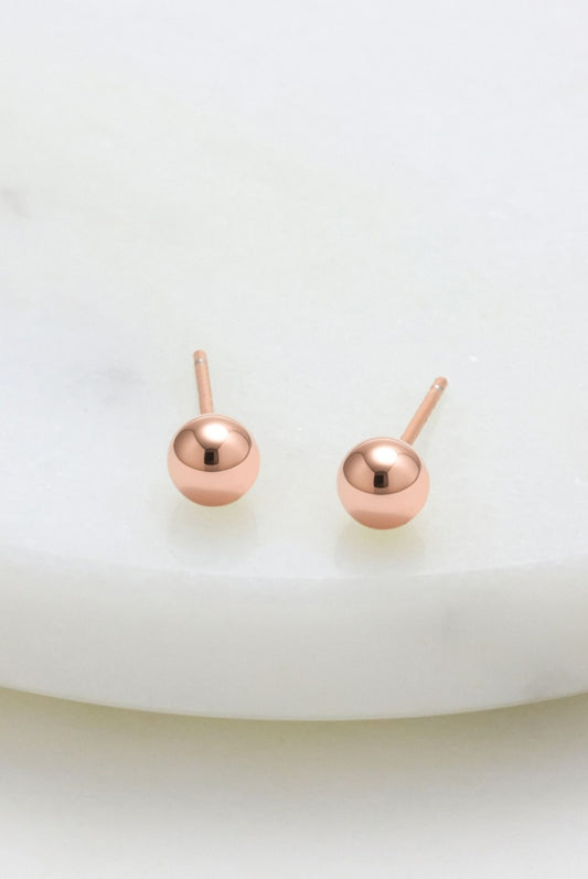 Zafino Women's Rose Gold Ball Stud | Gretel Lane