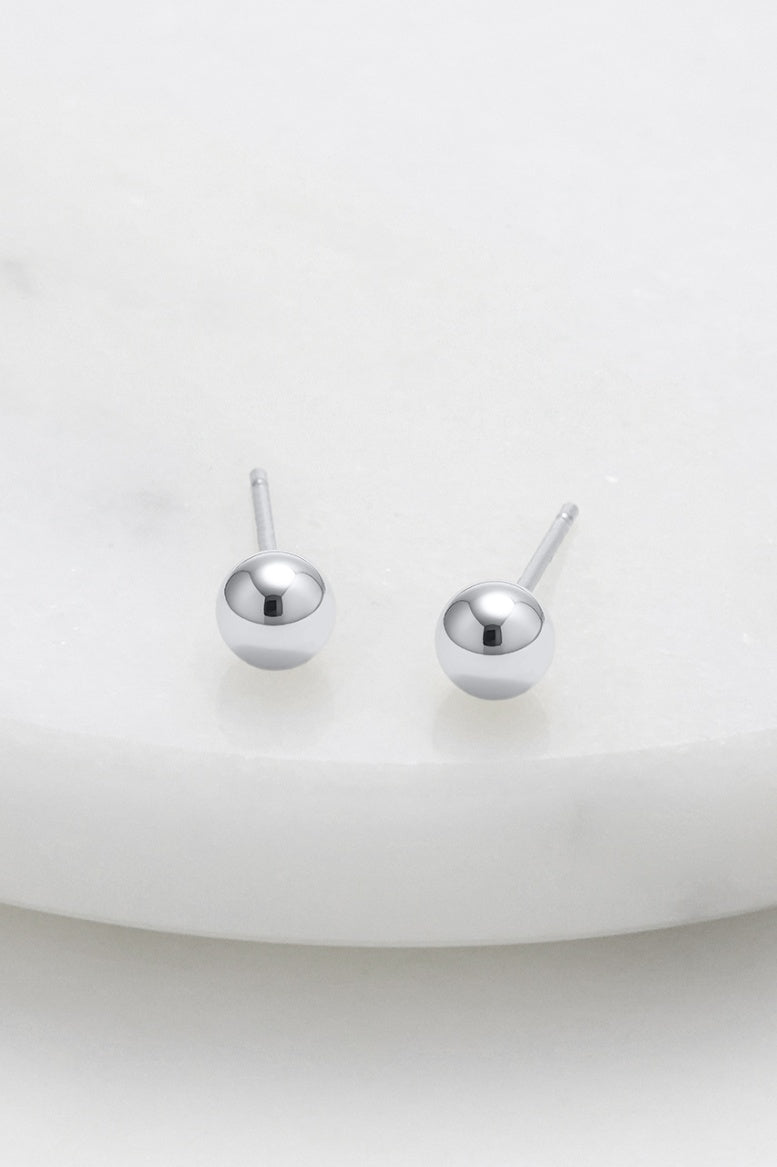 Zafino Women's Silver Ball Stud Earrings | Gretel Lane