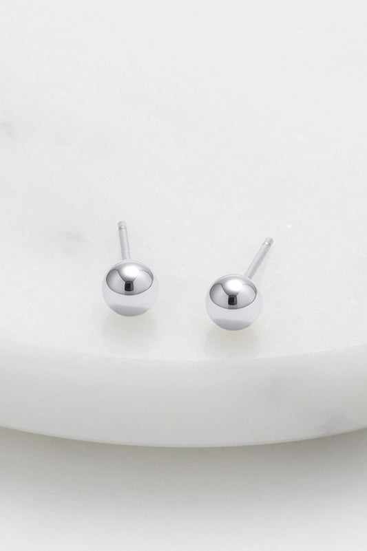 Zafino Women's Silver Ball Stud Earrings | Gretel Lane