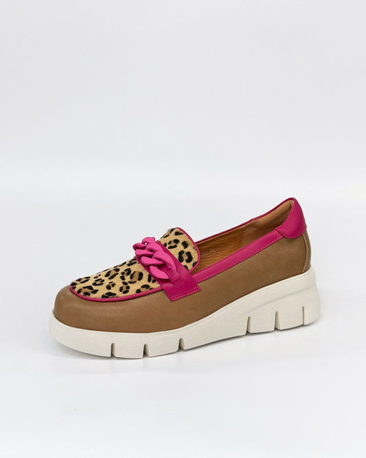 Marco Santini Barcelona Flatform Leather Loafer Caramel Goat | Women's Shoes | Gretel Lane