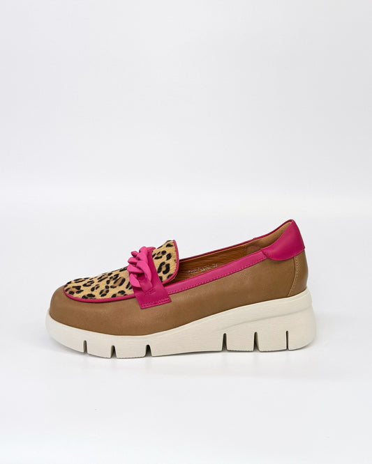 Marco Santini Barcelona Flatform Leather Loafer Caramel Goat | Women's Shoes | Gretel Lane