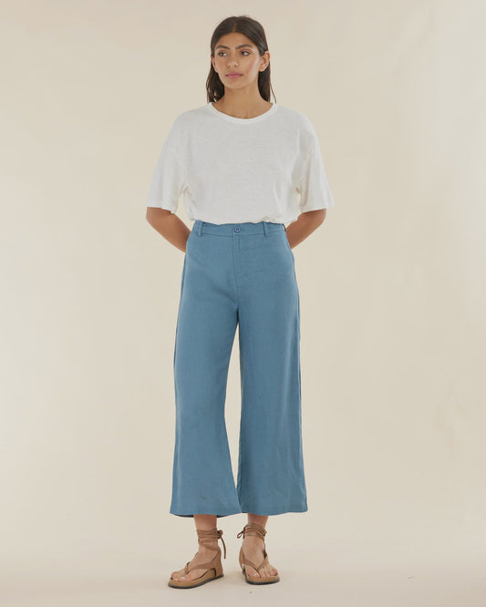 Barossa Linen Pant (Pacific)