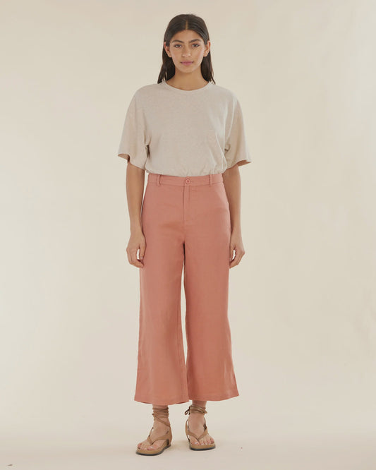 Barossa Linen Pant (Rosewood)
