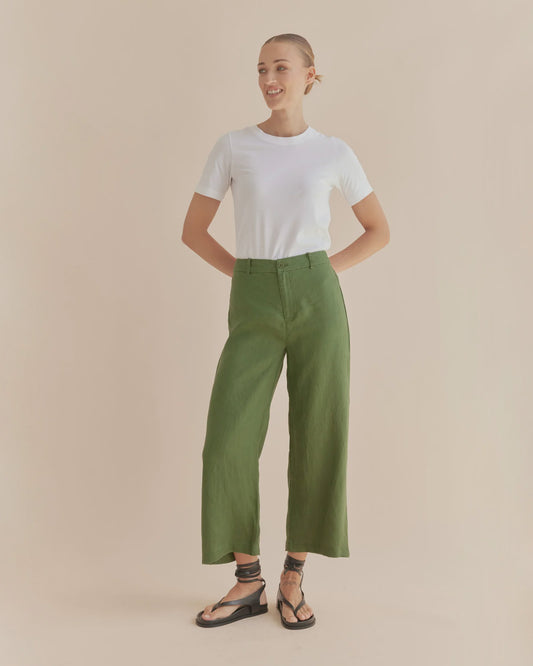 Barossa Linen Pant (Verdant)