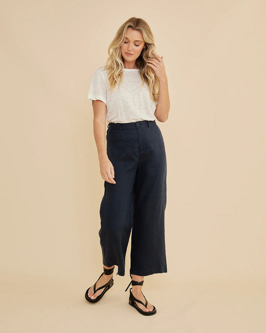 Barossa Linen Pant (Navy)