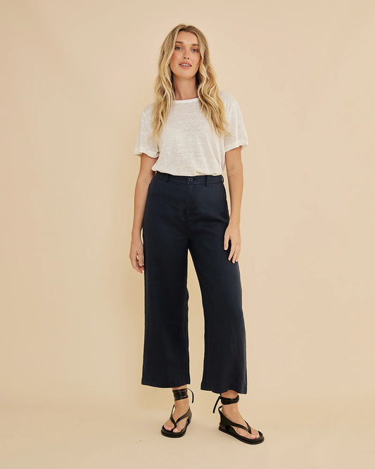 Barossa Linen Pant (Navy)