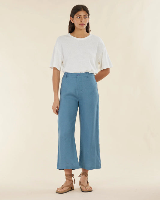 Barossa Linen Pant (Pacific)