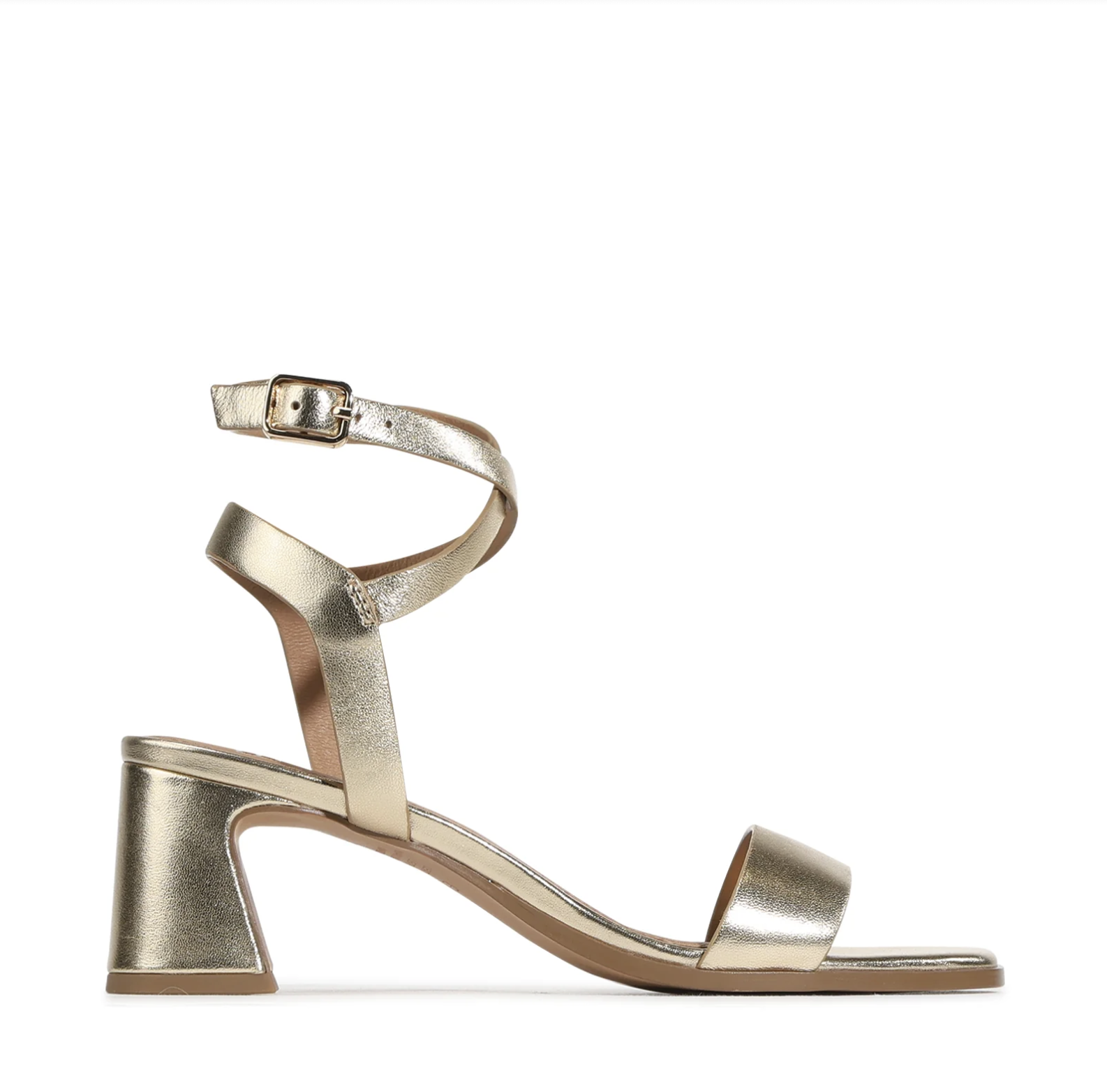 EOS Basili Sandal Heel Soft Gold Leather | Women's Heels | Gretel Lane
