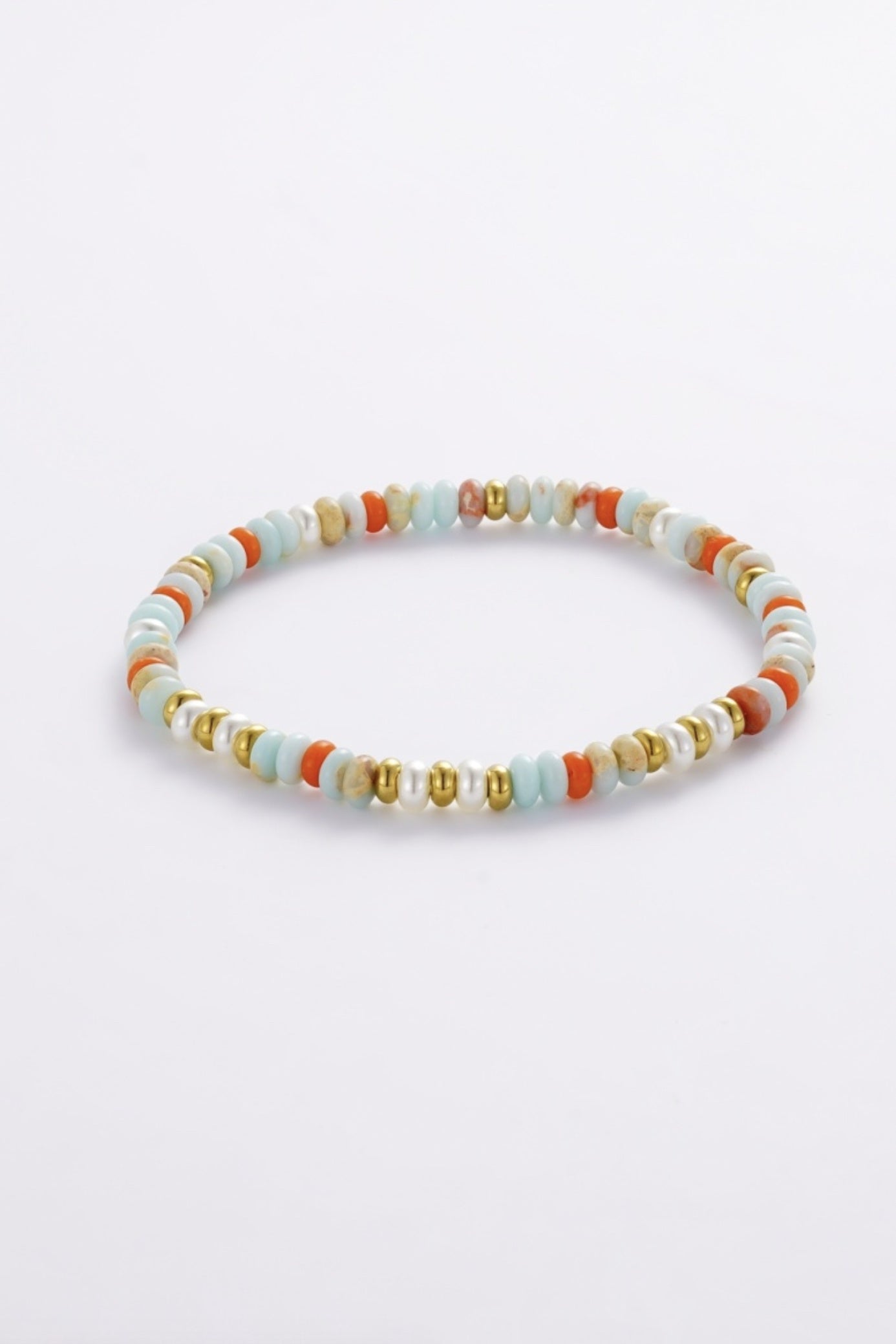 Zafino Bea Water Proof Bead Bracelet Teal/Orange | Women's Jewellery | Gretel Lane