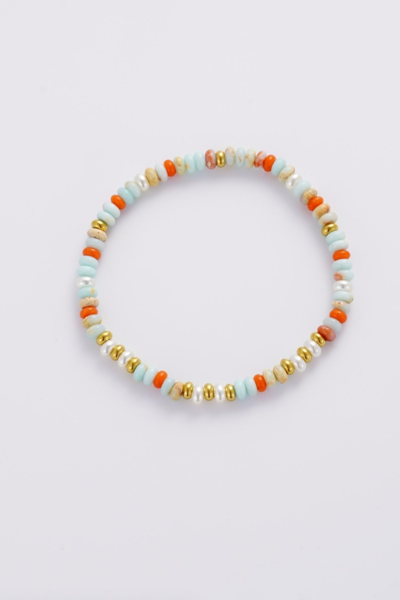Zafino Bea Water Proof Bead Bracelet Teal/Orange | Women's Jewellery | Gretel Lane
