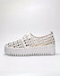 Women's Laser Cut White Sneaker | Gretel Lane