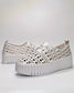 Women's Laser Cut White Sneaker | Gretel Lane