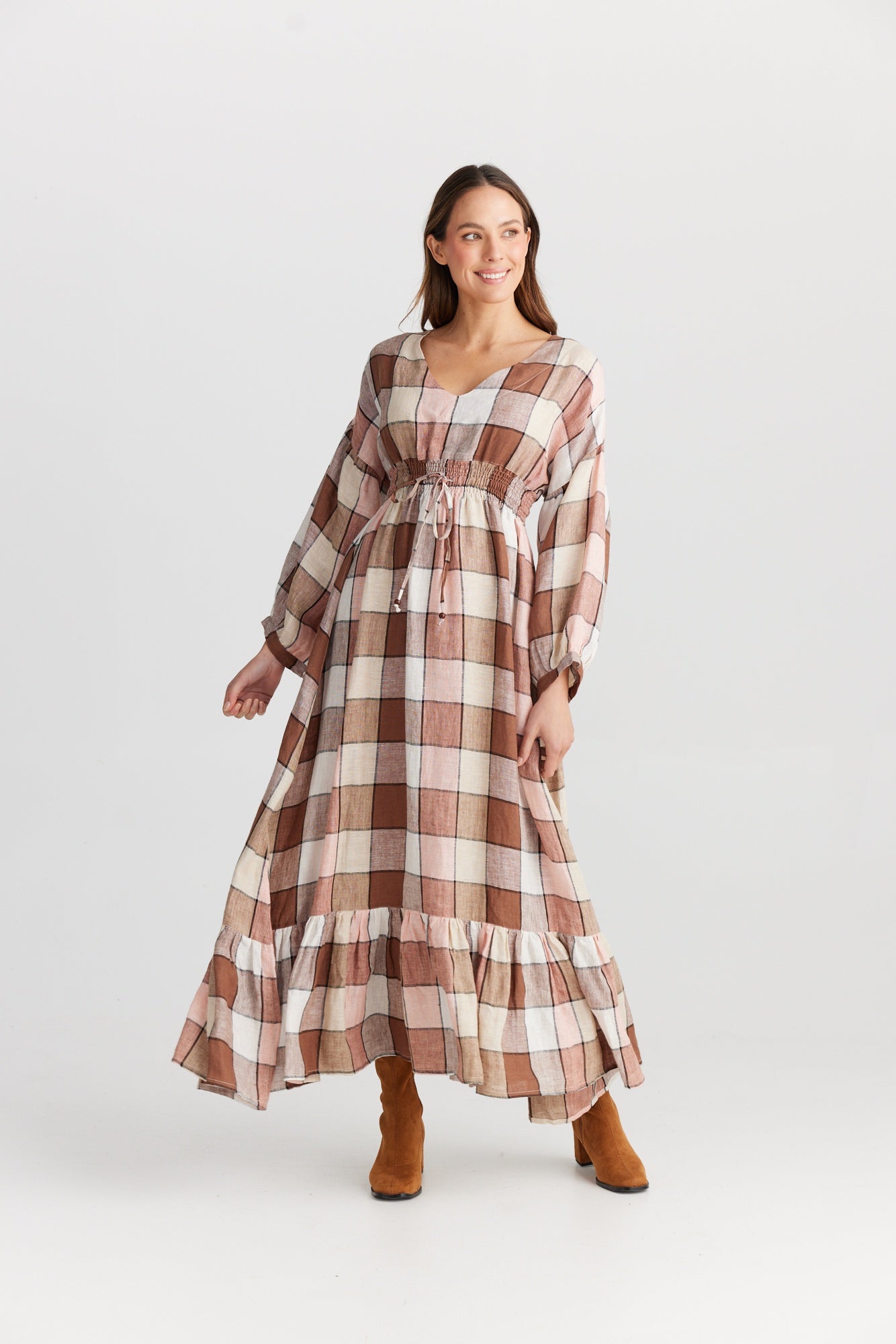 Bella Dress (Catalan Check)