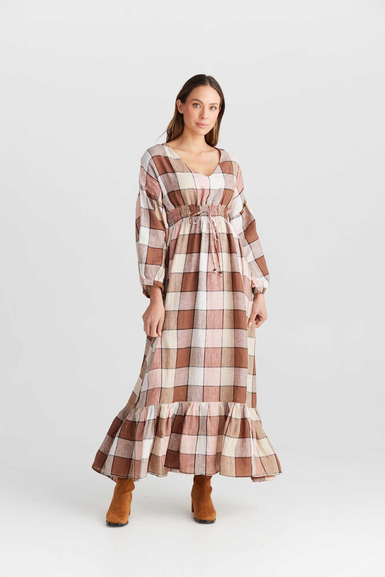 Bella Dress (Catalan Check)