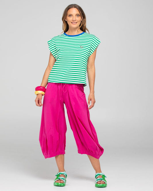 Bellissimo Tee (Green Stripe)