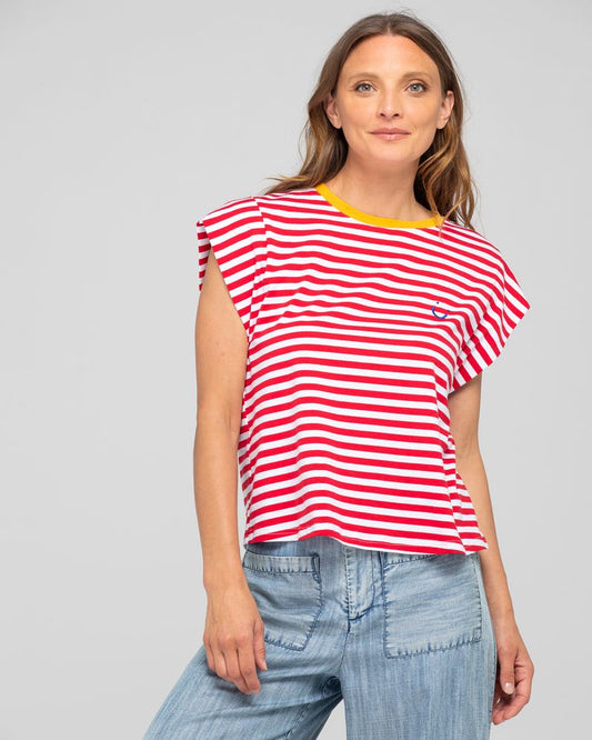 Bellissimo Tee (Red Stripe)