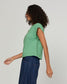 Boom Shankar Bellissimo Cotton Tee Honeydew Stripe | Women's T-shirts | Gretel Lane