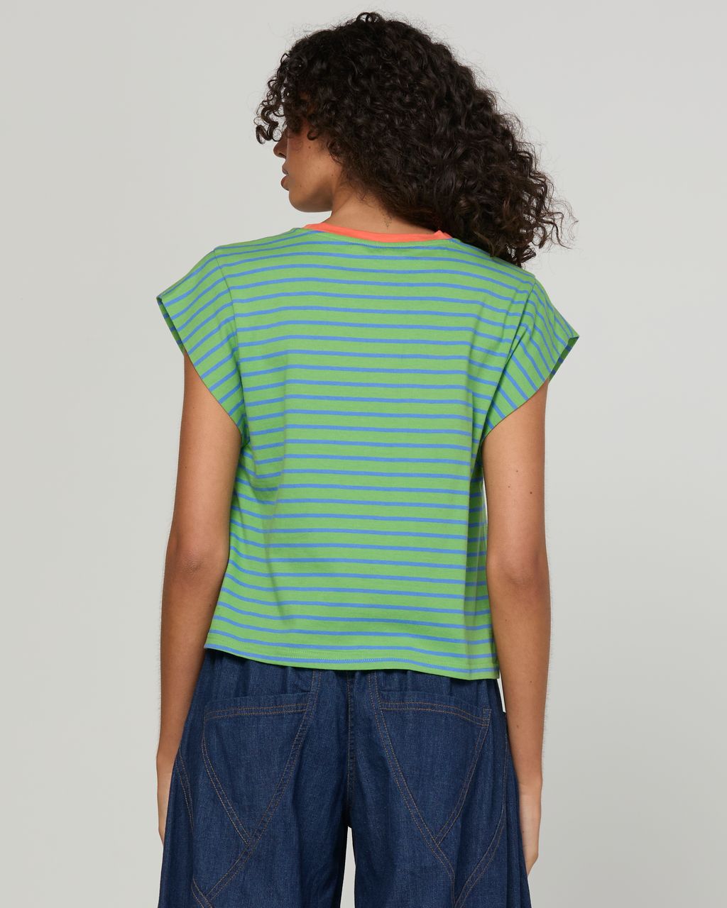 Boom Shankar Bellissimo Cotton Tee Honeydew Stripe | Women's T-shirts | Gretel Lane