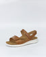 Ziera Benji Women's Adjustable Sandal Tan Leather | Women's Health Shoes | Gretel Lane
