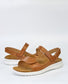 Ziera Benji Women's Adjustable Sandal Tan Leather | Women's Health Shoes | Gretel Lane