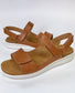 Ziera Benji Women's Adjustable Sandal Tan Leather | Women's Health Shoes | Gretel Lane