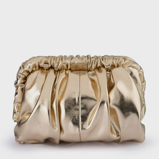 Betty Metallic Clutch (Gold)