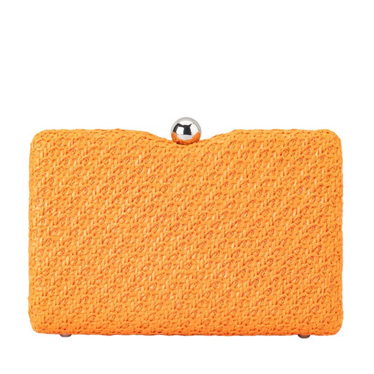Birdie Textural Handle Bag (Orange)