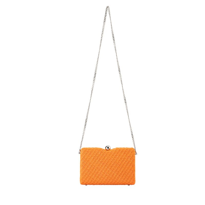 Birdie Textural Handle Bag (Orange)