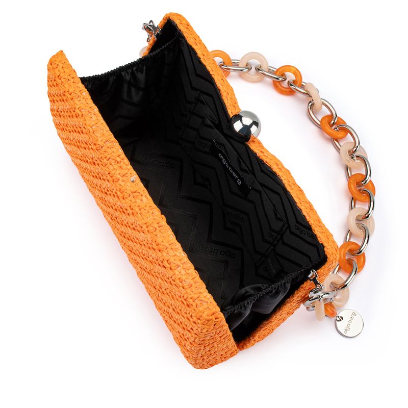 Birdie Textural Handle Bag (Orange)