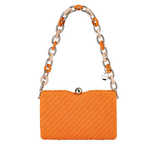 Birdie Textural Handle Bag (Orange)